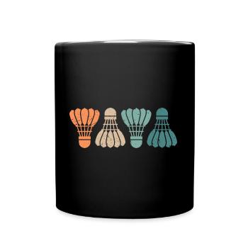 Badminton Vintage Badminton Player Badminton Player Badminton - Full Colour Mug - black - Front