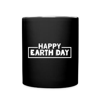 Happy Earth Day - Full Colour Mug - black - Front