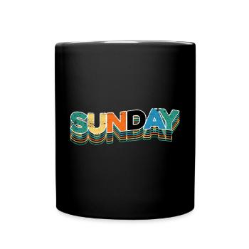 Sonntag - Tasse einfarbig - Schwarz - Vorne