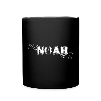 NOAH lettering decorated with vectorgraphic - Full Colour Mug - black - Front