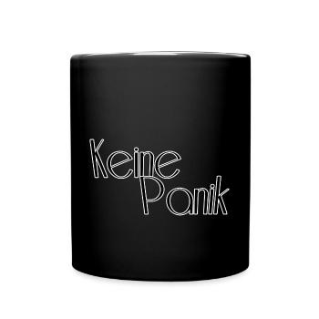 Keine Panik - Tasse einfarbig - Schwarz - Vorne