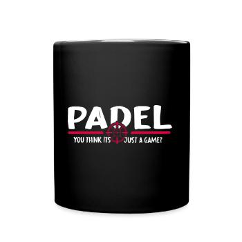 Padel Padel Tennis Pagaie « Padel Game » - Mug uni - noir - Devant