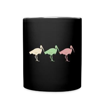 3 Bin Chicken - Full Colour Mug - black - Front