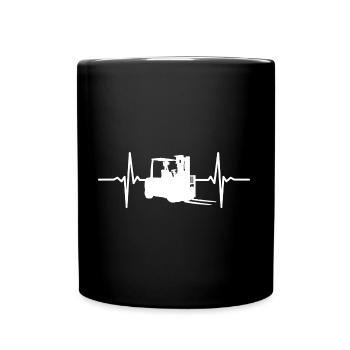 Gabelstaplerfahrer Gabelstaplerfahrer Gabelstapler - Tasse einfarbig - Schwarz - Vorne