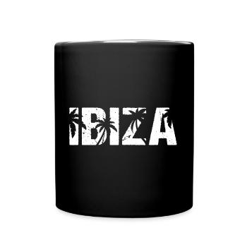 Ibiza Palmen - Tasse einfarbig - Schwarz - Vorne