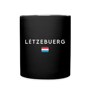 Flagge von Luxemburg, Luxemburger Stolz - Tasse einfarbig - Schwarz - Vorne
