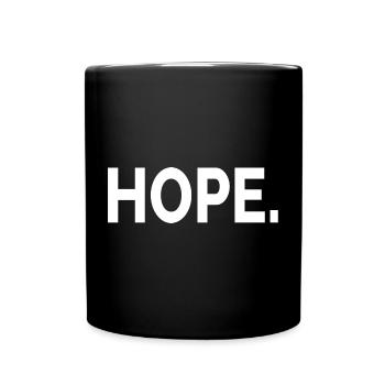Retro - Hoffnung - Tasse einfarbig - Schwarz - Vorne