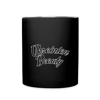 Ukrainian beauty - Full Colour Mug - black - Front