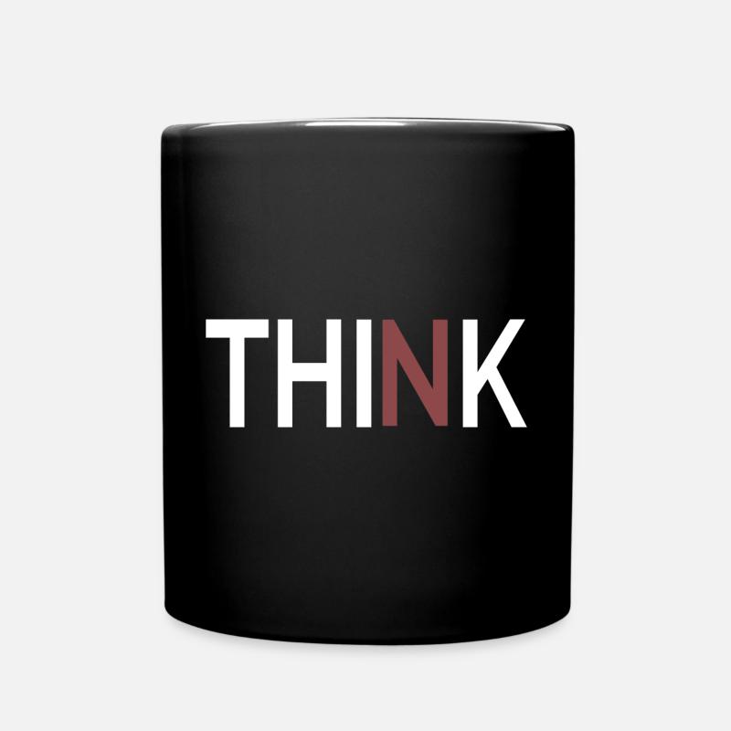 Think Minimalist, clean design - Full Colour Mug - black
