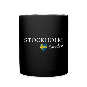 J’adore Stockholm Suède - Mug uni - noir - Devant