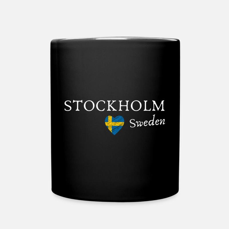 Ich liebe Stockholm, Schweden - Tasse einfarbig - Schwarz