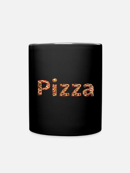 Love Pizza - Full Colour Mug - black