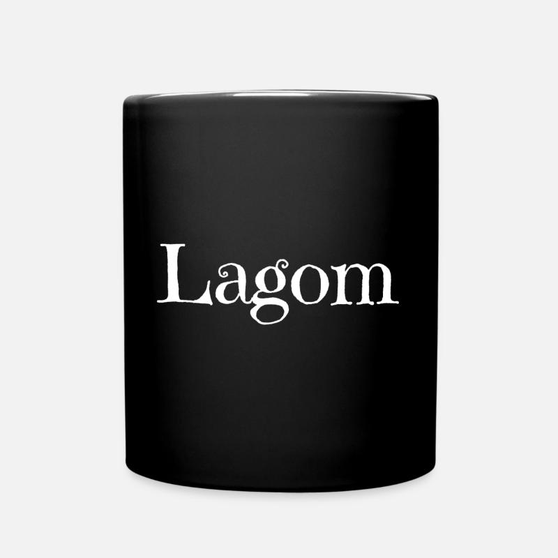 Lagom - das schwedische Lebensgefühl - Tasse einfarbig - Schwarz