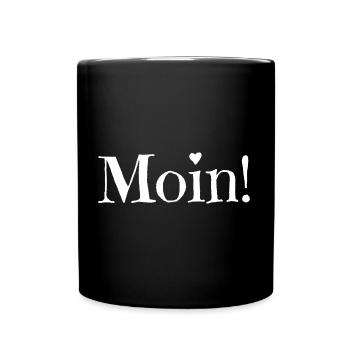 Moin! North German Welcome - Full Colour Mug - black - Front