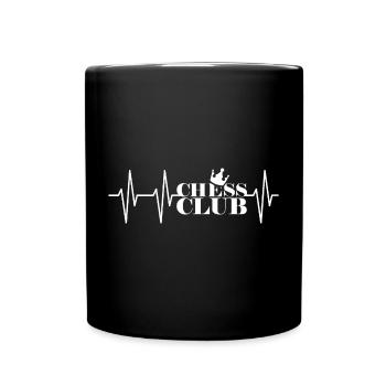chess club puls Herzschlag Symbol Krone icon - Tasse einfarbig - Schwarz - Vorne