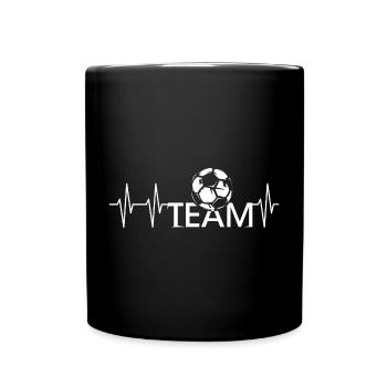 pulse soccer team heartbeat soccer club ball - Full Colour Mug - black - Front