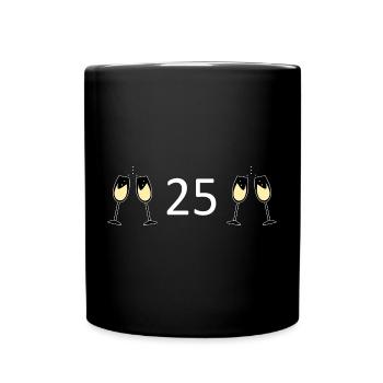 25th Birthday 25 Years Anniversary 25 Years Number 25 - Full Colour Mug - black - Front
