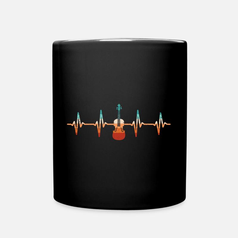 Bratsche Herzschlag Bratscher - Tasse einfarbig - Schwarz