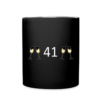 41st Birthday 41 Years Anniversary 41 Years Number 41 - Full Colour Mug - black - Front