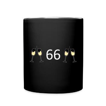 66th Birthday 66 Years Jubilee 66 Number 66 - Full Colour Mug - black - Front