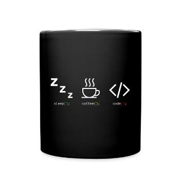 Code Café Sommeil Trio - Mug uni - noir - Devant