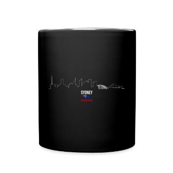 Sydney Skyline Line Art Australia - Full Colour Mug - black - Front