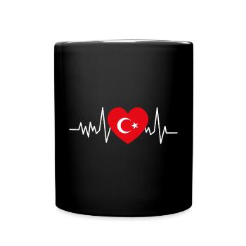 Türkey Heartbeat - Full Colour Mug - black - Front