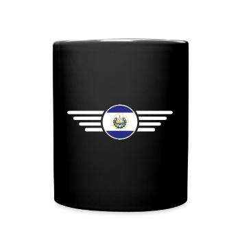I Love El Salvador Design T-Shirt - Full Colour Mug - black - Front