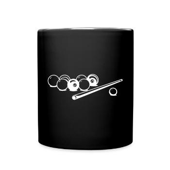 Billiard Balls Drawing - Full Colour Mug - black - Front