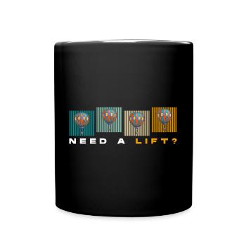 Hot Air Balloon Sky - Full Colour Mug - black - Front