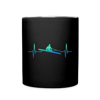 Rowing Heartbeat Boat Rower - Full Colour Mug - black - Front