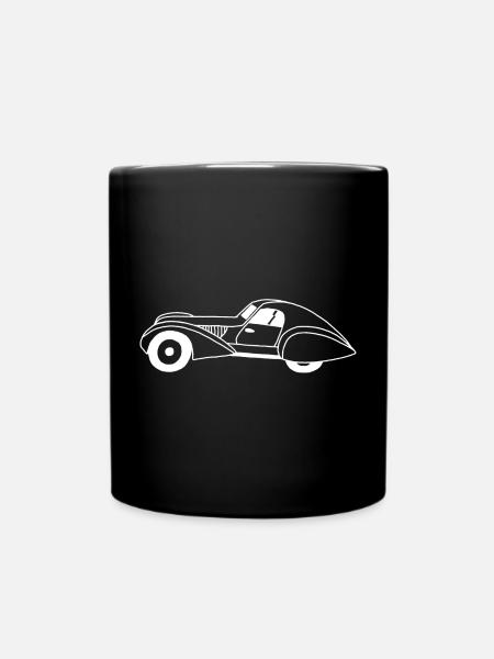 Automobile blanche et goutte d'eau - Mug uni - noir