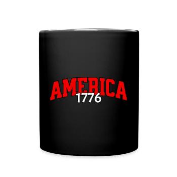 American USA Freedom Justice Fighter Abe 1776 - Tasse einfarbig - Schwarz - Vorne