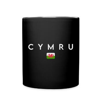 Drapeau du Pays de Galles, fierté galloise - Mug uni - noir - Devant