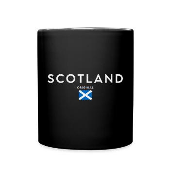 Flagge von Schottland, Schottischer Stolz - Tasse einfarbig - Schwarz - Vorne