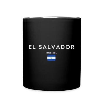 Flag of El Salvador, Salvadoran pride - Full Colour Mug - black - Front
