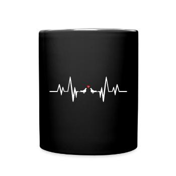 heartbeat pigeons - Tasse einfarbig - Schwarz - Vorne