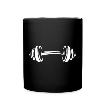 Dumbbell Fitness Gym - Weight Illustration - Full Colour Mug - black - Front
