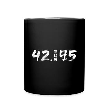 42.195 Marathon - Es ist Deine Leidenschaft - Tasse einfarbig - Schwarz - Vorne
