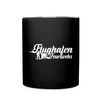 Flughafen Farewell Elefant Silhouette - Tasse einfarbig - Schwarz - Vorne