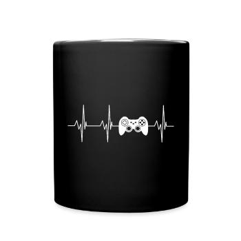 Heartbeat Controller Graphics - Full Colour Mug - black - Front