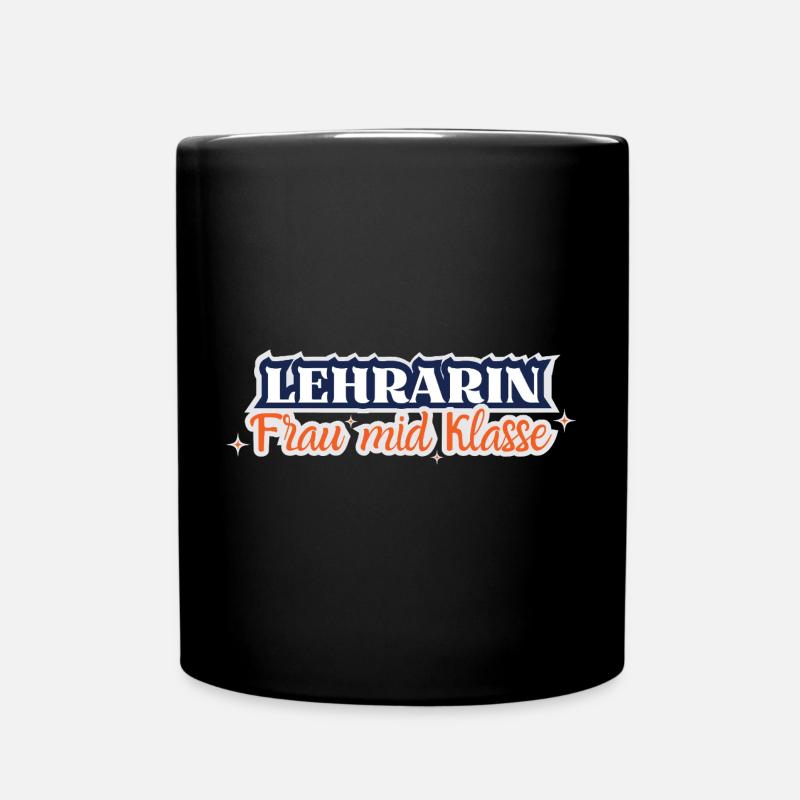 Lehrarin - Frau mid Klasse, Lehrerin - Tasse einfarbig - Schwarz