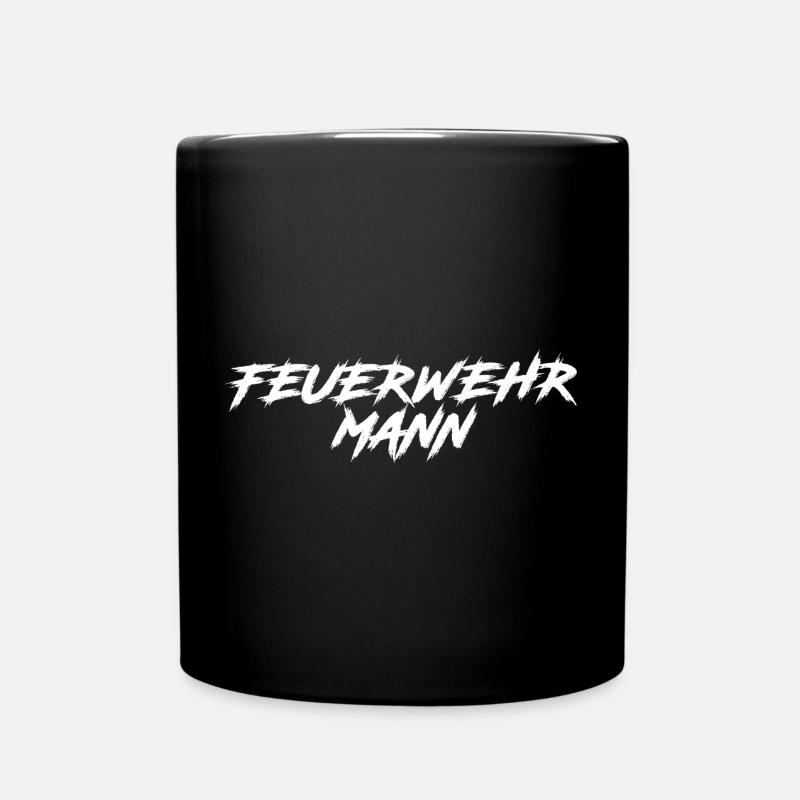 Cooles Feuerwehrmann Freiwillige Feuerwehr Held - Tasse einfarbig - Schwarz
