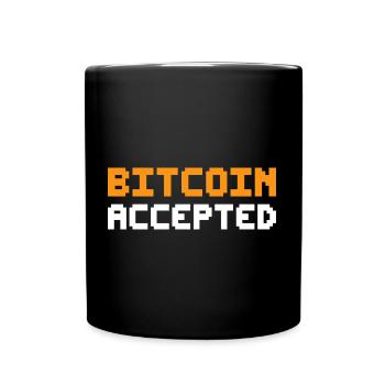 Bitcoin Accepted - Full Colour Mug - black - Front