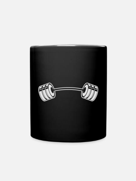 Gewichte – Hantel Fitness Bodybuilding Workout - Tasse einfarbig - Schwarz