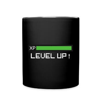 Gamer Level Up Geburtstag - Tasse einfarbig - Schwarz - Vorne