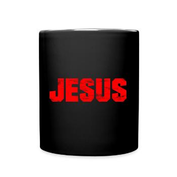 Jesus - Jesus Christ - God - lettering - Full Colour Mug - black - Front