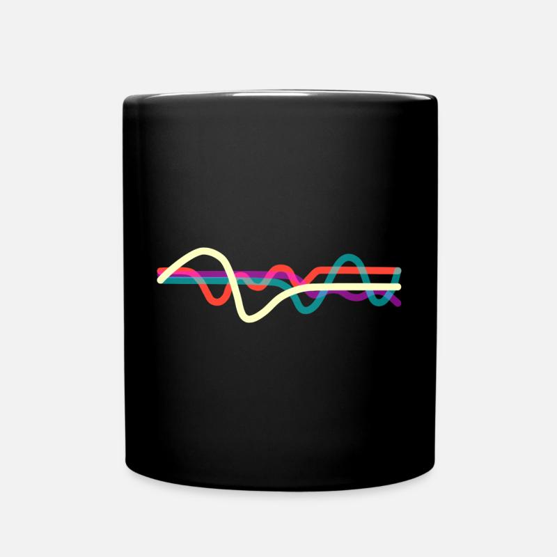 Lines - Tasse einfarbig - Schwarz