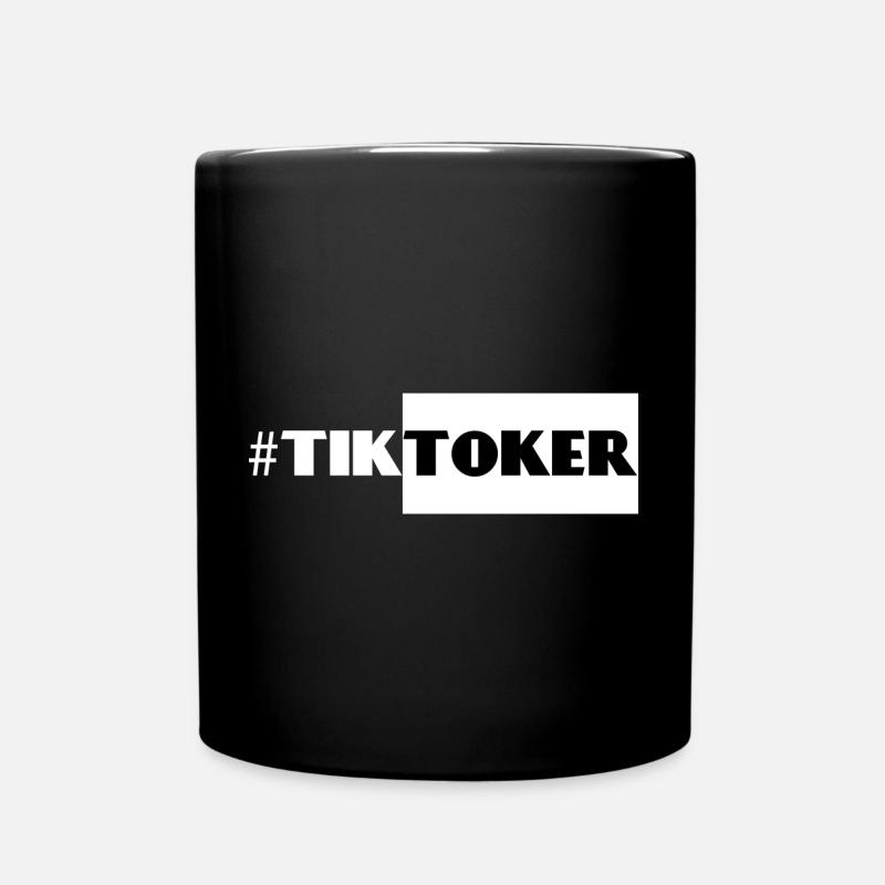 #Tiktoker - Tasse einfarbig - Schwarz