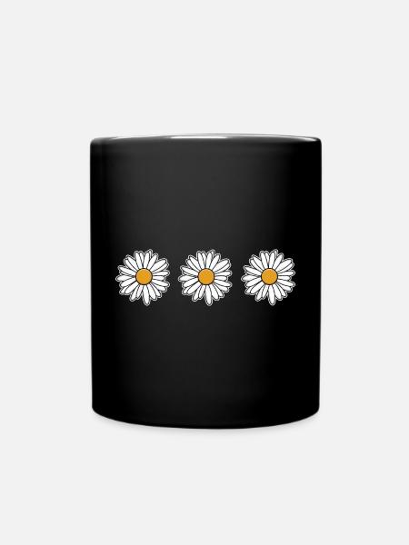 Motif de marguerites pour une ambiance printanière - Mug uni - noir